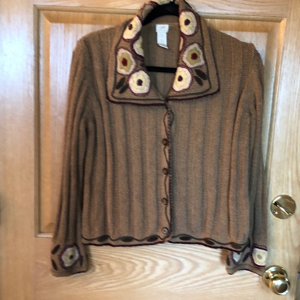 Vintage J Jill hand knit cardigan. Size S/P